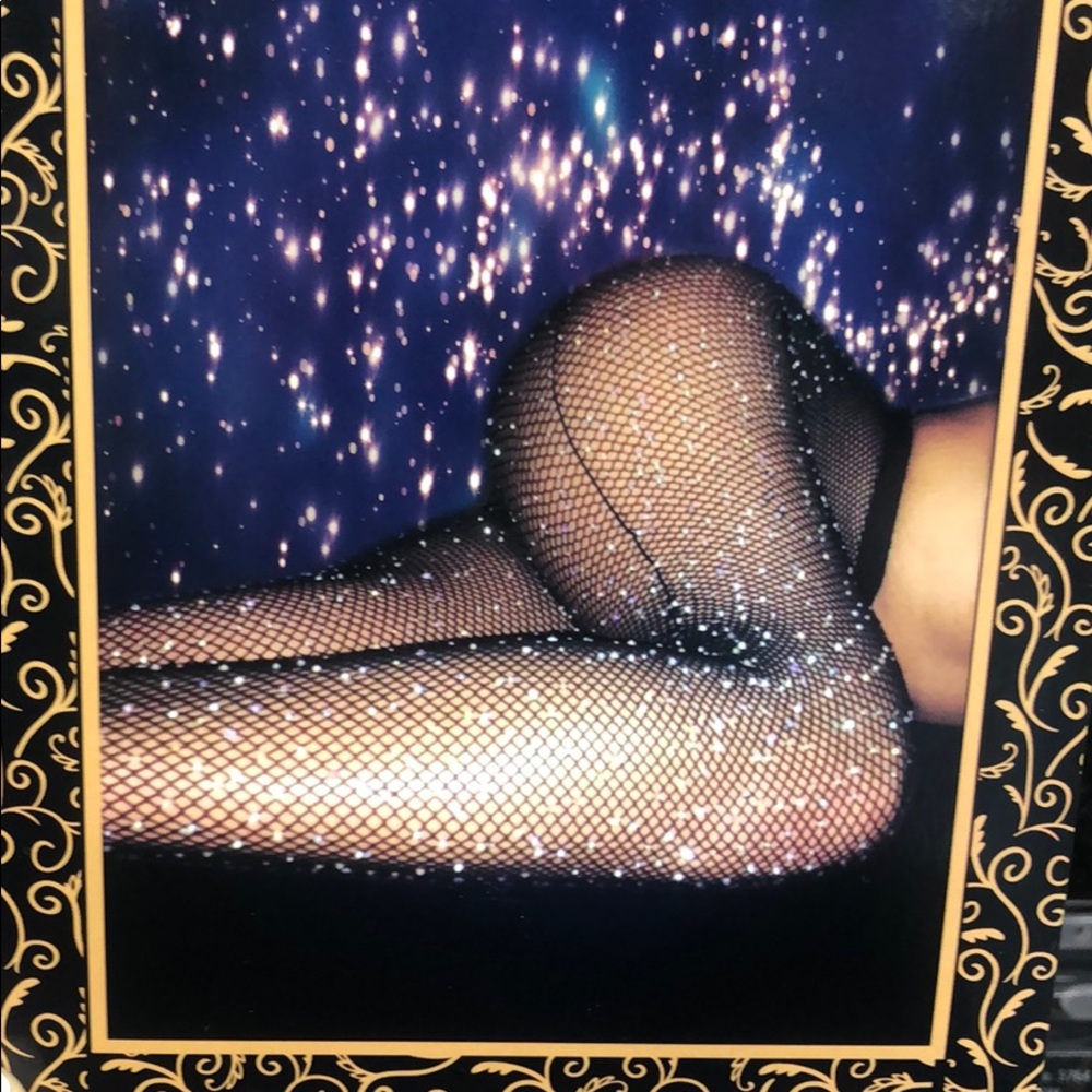 Fishnet stockings with stones